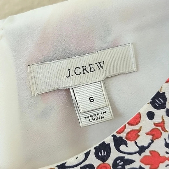 J. Crew Pink California Poppy Silk Medallion Dress Spring Retro 70s - Size 6 - Picture 9 of 12